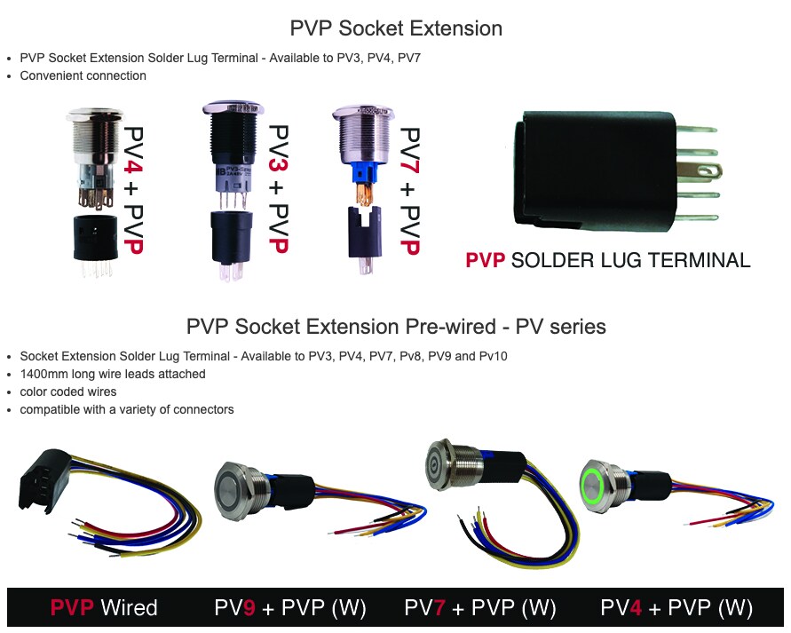 E-Switch PVP Anti-Vandal Switch Adapters